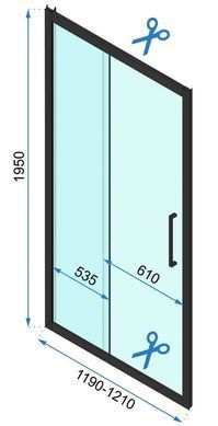 Душевая дверь REA RAPID SLIDE 120 CHROME