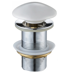 Донный клапан для раковины MEXEN KLIK-KLAK WHITE без перелива с керамической крышкой MEX-79910-25