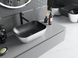 Умывальник (раковина) MEXEN RITA SILVER BRUSHED BLACK MATT накладной