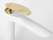 Змішувач для раковини (умивальника) REA ORBIT WHITE GOLD низький