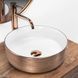 Умывальник (раковина) REA SAMI ROSE BRUSHED GOLD WHITE накладной