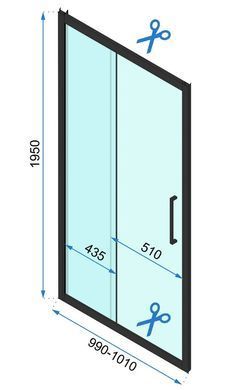 Душевая кабина REA RAPID SLIDE 80x100 BLACK