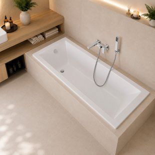 Комплект ванна VBI GRAPPA 160x70 встраиваемая+сифон CHROME+ножки