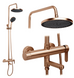 Душевой гарнитур REA ARCOS BRUSHED COPPER с изливом