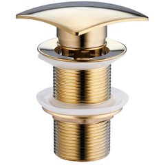 Донный клапан для раковины MEXEN KLIK-KLAK GOLD без перелива квадратный MEX-79916-50