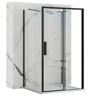 Душевая кабина REA RAPID SLIDE 110х100 BLACK пристенная
