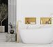 Встраиваемая полка REA 30X45 BRUSHED GOLD с ободком