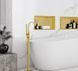 Встраиваемая полка REA 30X45 BRUSHED GOLD с ободком