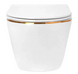 Подвесной унитаз REA CARLO MINI TORNADO NFQ WHITE GOLD EDGE