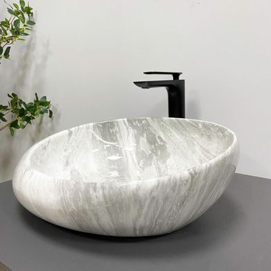 Умывальник (раковина) VBI RICCIA LIGHT STONE GLOSSY накладной