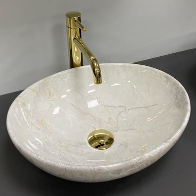 Умивальник (раковина) VBI PARMA LIGHT STONE GLOSSY накладний