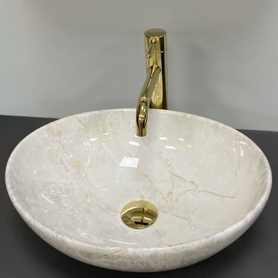 Умивальник (раковина) VBI PARMA LIGHT STONE GLOSSY накладний