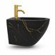 Подвесное биде VBI VULCANO BLACK MARBLE MATT