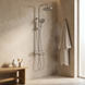 Душевой гарнитур REA ARCOS NIKIEL BRUSHED с изливом