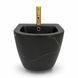Подвесное биде VBI VULCANO BLACK MARBLE MATT