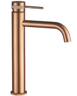 Змішувач для раковини (умивальника) REA LUNGO GRIP BRUSHED COPPER високий