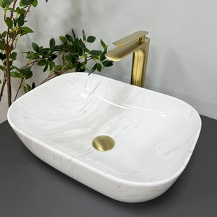 Умивальник (раковина) VBI RAVENNA MARBLE NATURE GLOSSY накладний