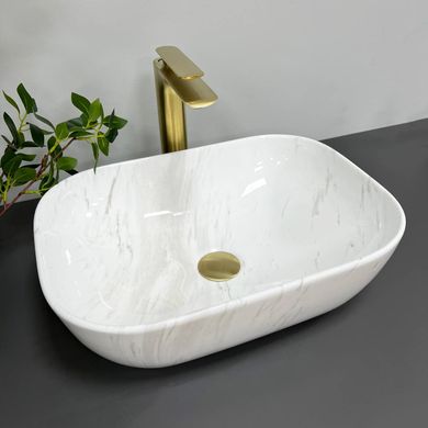 Умывальник (раковина) VBI RAVENNA MARBLE NATURE GLOSSY накладной