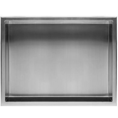 Встраиваемая полка REA 30X45 NICKEL BRUSHED с ободком
