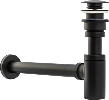 Сифон для раковины REA BLACK универсальный + CLICK-CLACK REA-A5215