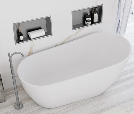 Встраиваемая полка REA 30X45 NICKEL BRUSHED с ободком