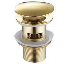 Донный клапан для раковины MEXEN KLIK-KLAK GOLD с переливом MEX-79920-50
