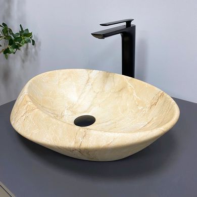 Умывальник (раковина) VBI ROTELLO BEIGE ONYX MATT накладной