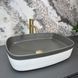 Умивальник (раковина) VBI FORENZA GREY WHITE MATT накладний