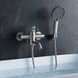 Смеситель для ванны REA LUNGO STRIPE NIKIEL BRUSHED с изливом