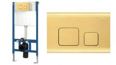 Инсталяция комплект с золотой кнопкой F LIGHT GOLD 00000000849