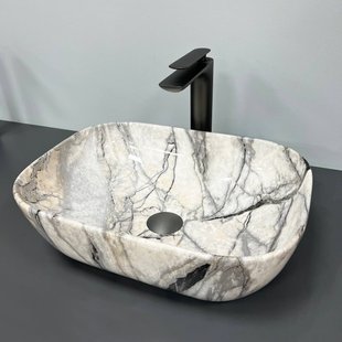 Умывальник (раковина) VBI RAVENNA LIGHT GREY ONYX GLOSSY накладной