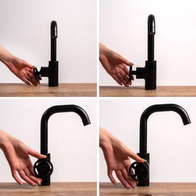 Змішувач для кухні REA VERTIGO SIDE BLACK чорний