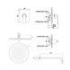 Душова система KOHLMAN EXPERIENCE 30 BLACK + BOX прихованого монтажу