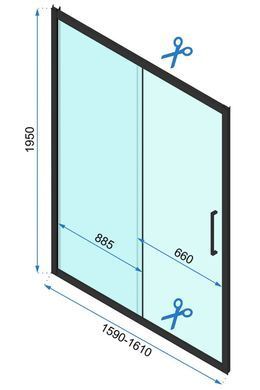 Душова кабіна REA RAPID SLIDE 80x160 BLACK