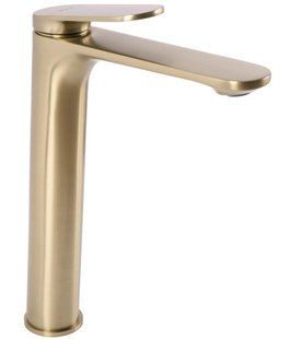 Змішувач для раковини (умивальника) REA MARCO BRUSHED GOLD високий