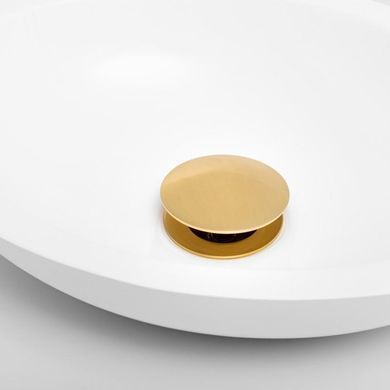 Донный клапан для раковины YOKA CLICK-CLACK GOLD с переливом * BK.POP-14-ZP-GLD
