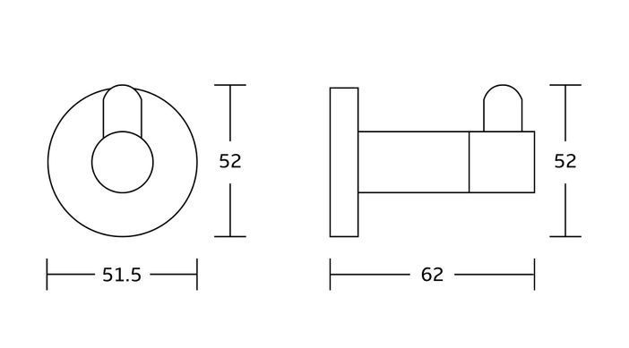 Гачок для рушників VBI VENUS GRAPHITE