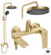 Душевой гарнитур REA PRIME BRUSHED GOLD с изливом
