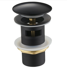 Донный клапан для раковины MEXEN KLIK-KLAK BLACK с переливом MEX-79920-70