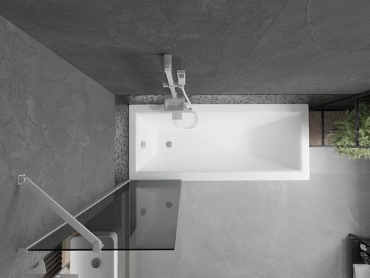 Шторка для ванны MEXEN NEXT GRAFIT WHITE 50 постоянная