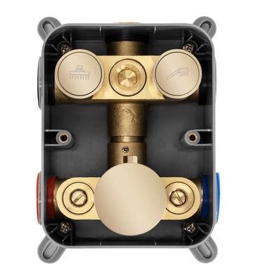 Душевая система REA LUNGO GOLD c термостатом + BOX скрытого монтажа