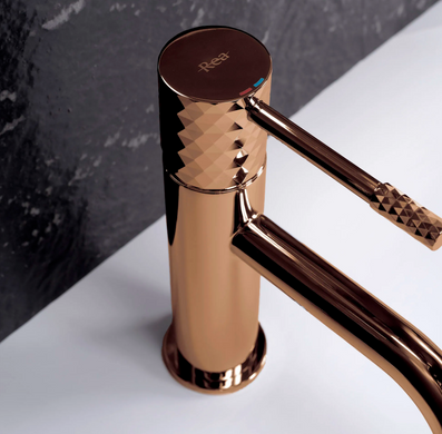 Смеситель для раковины (умывальника) REA LUNGO DIAMOND COPPER низкий