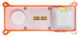 Смеситель для раковины (умывальника) REA OVAL GOLD + BOX скрытого монтажа