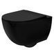 Подвесной унитаз REA CARLO MINI RIMLESS FLAT BLACK MATT черный