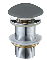 Донний клапан для раковини MEXEN KLIK-KLAK GRAY MATT без переливу з керамічною кришкою MEX-79910-71