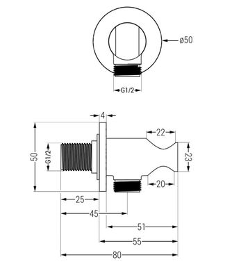 Душевая система с термостатом и изливом MEXEN KAI 25 DR70 GRAFIT + BOX скрытого монтажа