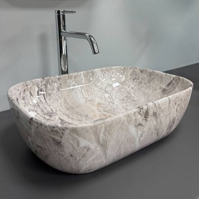 Умывальник (раковина) VBI RAVENNA STONE GLOSSY накладной
