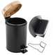 Корзина для мусора YOKA BIN BLACK BAMBOO 3л. для ванной комнаты