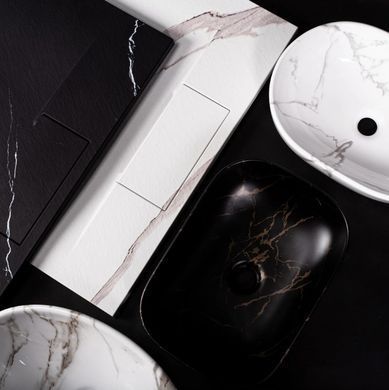 Умывальник (раковина) REA BELINDA BLACK MARBLE MATТ накладной