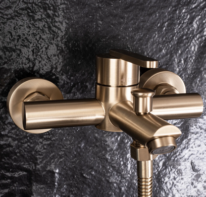 Смеситель для ванны и душа REA ONTARIO BRUSHED GOLD с изливом